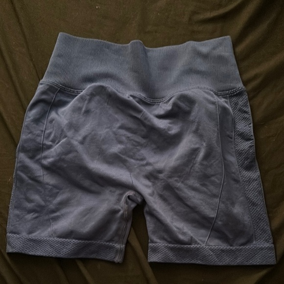 Women's Blue High-Waisted Shorts - Picture 1 of 2